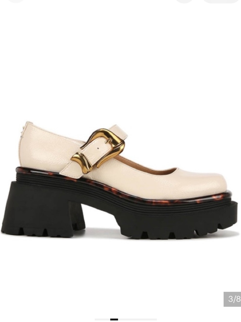 Circus NY by Sam Edelman Nellie Mary Jane Platform Loafer Vanilla Bean Size 8 - Picture 3 of 12